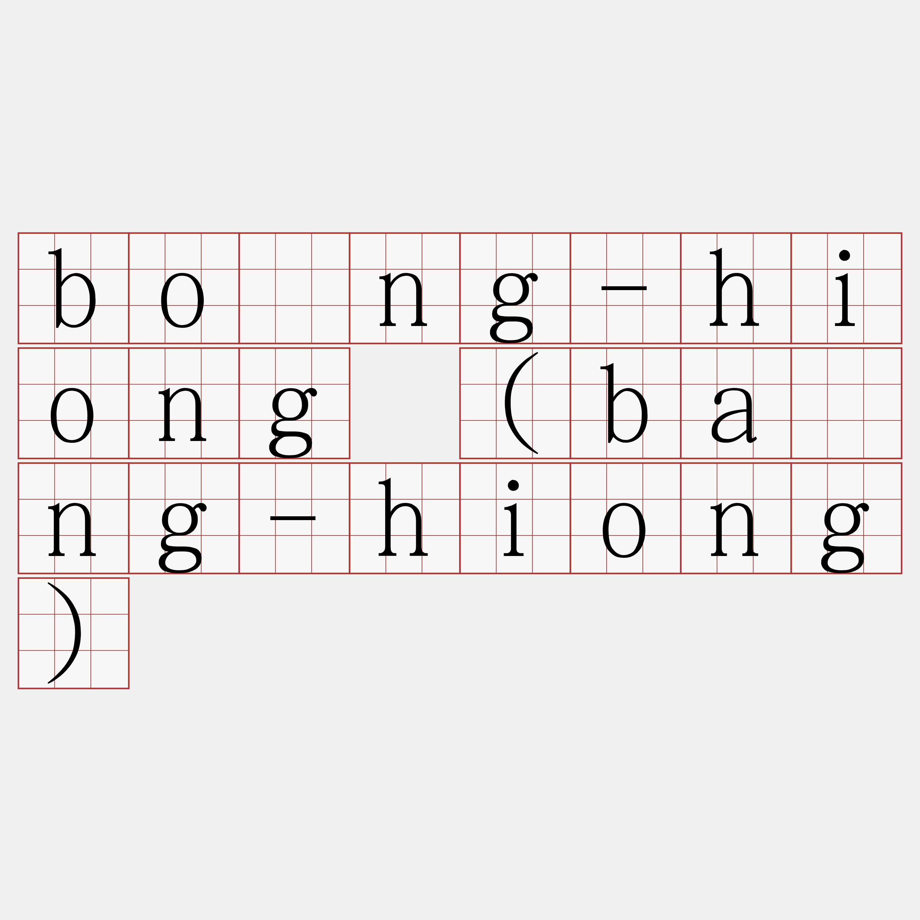 bōng-hiong (bāng-hiong)